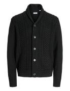 Jjpaul Knit Shawl Cardigan Black Jack & J S