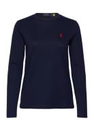 Long-Sleeve Jersey Crewneck Tee Blue Polo Ralph Lauren