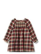 Dress L/S Lace Bella Red Wheat