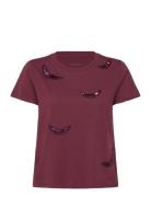 Alys Hc Embroidery Wings Burgundy Zadig & Voltaire