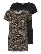 Olmlovely Life S/S Ck Aoptop2Pck Noos Black Only Maternity