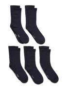 Wool Socks 5-Pack Solid Navy Minymo