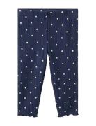 Ribbed Floral Leggings Navy Mango