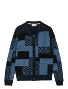 Aksvend Patchwork Knit Navy Anerkjendt