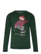 Polo Bear Cotton Long-Sleeve Tee Green Ralph Lauren Kids