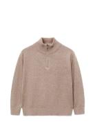 Perkins-Neck Sweater Beige Mango
