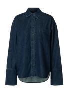 Slfover D Mella-Bora Denim Shirt Blue Selected