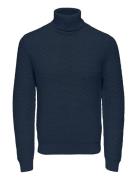 Onskay Reg Roll Neck Knit Navy ONLY & SONS