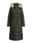 Faux-Fur-Trim Hooded Down Coat Khaki Lauren Ralph Lauren