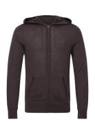Mode Merino Zip Hoody Brown AllSaints