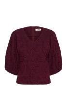 Slmaybel Blouse 3/4 Burgundy Soaked In Luxury