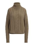 Cable-Knit Turtleneck Sweater Green Lauren Ralph Lauren