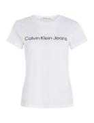 Core Instit Logo Slim Fit Tee White Calvin Klein Jeans