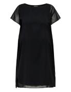 Carcoko Ss O-Neck Abk Dress Wvn Black ONLY Carmakoma