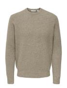 Onsray Reg Ls Crew Knit Frml Beige ONLY & SONS
