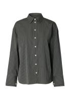 Slfdan Ls Over D Shirt Ex Brown Selected