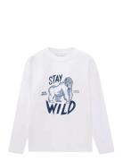 Short-Sleeved Printed T-Shirt White Mango