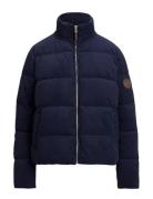 Corduroy Quilted Puffer Jacket Navy Lauren Ralph Lauren