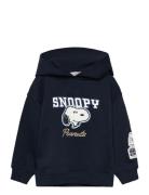 Hooded Snoopy Sweatshirt Navy Mango