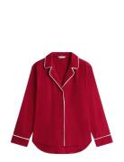 Solid Ls Flannel Shirt Red Tommy Hilfiger