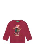 T-Shirt L/S Red United Colors Of Benetton