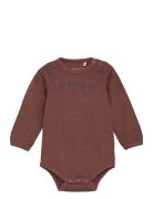 Body Ls, Solid W. Print Brown CeLaVi
