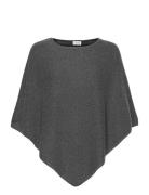 Triangle Poncho Grey Davida Cashmere