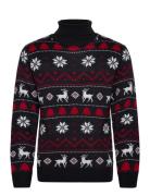 Christmas Knit Roll Neckchristmas Knit Roll Neck Navy Lindbergh