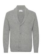 Lambswool Shawlcollar Cardigan Grey Lindbergh
