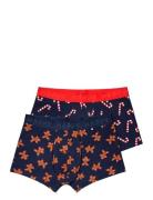 2-Pack Gingerbread Short Boxers Gift Set Patterned Happy Socks