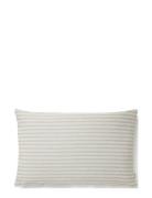 Outdoor Fine Stripe Cushion Beige Compliments