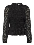 Awnolita Ls High Neck Smock Top Black Vero Moda