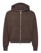 Cropped Full Zip Brown Abercrombie & Fitch