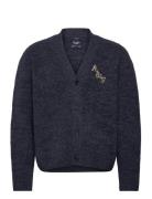 Fuzzy Intarsia Cardigan Grey Abercrombie & Fitch