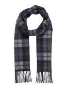 Plaid Logo Scarf Grey Hackett London