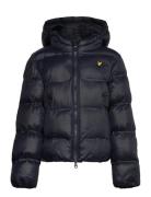 Cropped Puffer Coat Navy Lyle & Scott