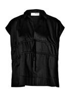 Slfally Sl Tie Top B Black Selected