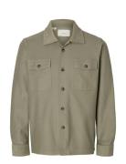 Slholiver Sweat Overshirt Noos Khaki Selected