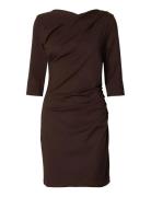 Slfira-Carolina 3/4 Short Dress Brown Selected