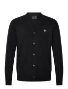 Cotton Merino V Neck Cardigan Black Lyle & Scott