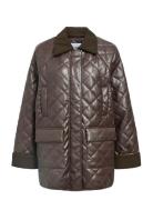 Objjuna L/S Re Quilted Jacket 140 Brown Object