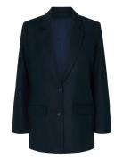 Slftania-Rita Ls Relaxed Blazer Noos Navy Selected