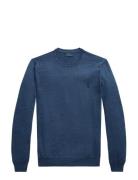 Slim Fit Washable Wool Crewneck Sweater Blue Polo Ralph Lauren