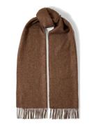 Slftime New Wool Scarf Brown Selected