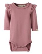 Nbflayo Sev Ls Slim Body Solid Lil Pink Lil'Atelier