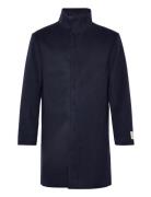 Ls Wool Blend Car Coat Navy Calvin Klein