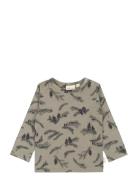 T-Shirt L/S Printed Khaki Petit Piao