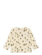 T-Shirt L/S Printed Cream Petit Piao