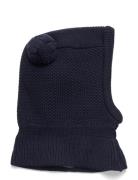Balaclava Windstop Pompoms Navy Huttelihut