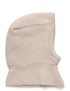 Balaclava Wool Knit Windstop Beige Huttelihut